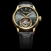 Luxury Watch Mens Skeleton Tourbillon Montre à bracelet Mécanique pour l'horloge masculine Sapphire Crystal Wristw Ly