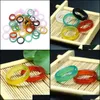 Band Rings Jewelry Pink Green Red Glass Crystal Agate Jade Ring Finger For Women Yydhhome Drop Delivery 2021 Dhxbf