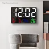 Wanduhren LED Digitaluhr Temperatur Datum und Tag Anzeige Elektronik mit Fernbedienung für Wohnheim Dekoration