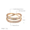 Cluster Rings Kinel Fashion 585 Rose Gold For Women Vintage Accessories Full Black White Natural Zircon Shiny Ring Fine JewelryCluster Wynn2