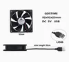 Fans Koelingen stuk Gdstime 92 mm x 25 mm 9225 USB -connector DC 5V 9 cm Borstelloze motorkoeler Computer Koelventilator 92 90 mmfans