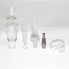 Hookah Nectar Bong Kit 10mm Happywater Tube med Titanium Nail Quartz Tip Rökning Water Glass Pipe