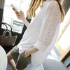 Офисные белые женские рубашки, топы и блузки, туники, женская блузка больших размеров, рабочая блузка с рукавами 9/10, Blusas Femininas 220402