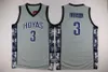 NCAA Georgetown Hoyas Allen Iverson College Jerseys 3 Basketball High School 33 Patrick Ewing University Team Color Navy Blue White Grey Green Black Slack Sport