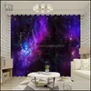 Curtain Drapes Home Deco El Supplies Garden Space Decor Window Galaxy Stars Curtains In Celestial Astronomy Nursery For Bedroom Living Roo