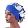 Женская ночная шляпа Sleep Sleep Satin Bonnet Elastic Wide Chemo Caps Cope Cover Cover Chep Wrap Curly Springy Bonnet DE650