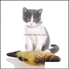 Кошачьи игрушки поставляются с домашним домашним садом, игрушка плюш, творческий 3D -карп рыбная форма подарок милый симуляция играет за подарки кошачья начинка подушка ys ys