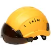 Darlingwell Safety HAT HAUT avec Visor Dark Abs Casque de protection de travail avec des lunettes en plein air Casques de sauvetage
