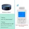 Smart Home Control Aixi-Shs Zigbee Radiator Termostat Temperaturvärme LED-skärm Display Kompatibel Amazon Alexa Voice