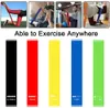 Bandas de resistência de 5pcs/conjuntos com 5 níveis diferentes de resistência bandas de ioga Equipamento de fitness de ginástica em casa Pilates Treinamento C0623x02
