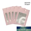 100Pcs/Pack Matte Zip lock Plastic Bag Aluminum Foil Hologram Food Pouch Small Waterproof Zipper Resealable Pouches 3 Size