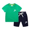 Kinder Anzug 2-teiliges Set Baby Jungen Sommer Neue Stil Cartoon-Muster Babys Jungen Weste T-shirt Hosen Mädchen brief Druck