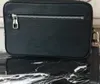 Bolsa de couro Kasai de couro real preto xadrez marrom mano de mão de palmeira com bolsas masculinas Bolsas de higiene feminina de embreagem