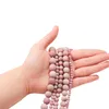Autre 1 brin naturel mat rose rouge rhodonite pierre perle perles rondes entretoise perles en vrac pour la fabrication de bijoux bracelet à bricoler soi-même 4-12MM Edwi22