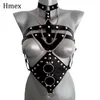 Gürtel Sexy Leder Harness Brustgurt Strumpfbänder Gürtel Erwachsene Fetisch Frauen BH Körper Bondage Top Nachtclub Käfig PunkBelts Emel222767393