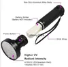 Super Bright 100LED -ficklampa 100 LED UV -ficklampor Facklor 395Nm Violet Purple Light Torch For Home Hotel Inspection Pet Urinfläckar