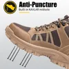 Bottes Chaussures de travail de sécurité pour hommes Indestructible Steel Toe Cap Construction Sneakers All Season Combat