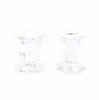 Taper Candle Holder Glass Centerpiece Clear Candlestick Holders Fit 0.75 inch Decorative Stand 2.4 inch Height for Table Wedding Party SN4525