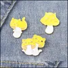 Pinos broches j￳ias 20 pcs/lot plantas s￩ries de cogumelo modelo de desenho animado de gato de gato saco de chap￩u de chap￩u de mochila unissex mochila tinta tinta pino de lapela acces