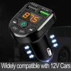 Ambient Light Bluetooth 5.0 FM zender Bluetooth Car Kit MP3 -speler Wireless Radio Adapter 2 USB Charger Sigaret Lichter