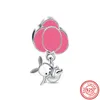 925 Srebrny koralik Fit Charms Pandora Charm Bransoletka Kolorowa balony wiewiórka królika przestrzeń astronauta delphin dangle charmes ciondoli major biżuteria