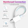 2.4A Micro USB Cables Data Sync Phone Charger Cable för Samsung S7 Huawei Xiaomi Tablet Mobile 1m 2 m snabb laddningskabel