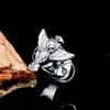 Moda 316 Ze Stali Nierdzewnej Gothic Punk Animal Eagle Owl Pierścień Pierścień Retro Antyczne Męska Rock Biker Pierścionki Biżuteria