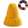 Bonnet Hiver Tricoté Chapeaux Plaine Solide Skuilles Crâne Caps Hommes Femmes Pointu Chapeau Chaud Laine Chapeau Coupe-Vent Accessoires De Mode 16 Couleurs B8257