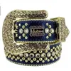 Designer Bb Belt Simon Belts for Men Women Shiny Diamond Belt Nero su blu bianco multicolore con strass Bling come regalo