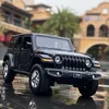 1 32 Jeeps Wrangler Rubicon Alloy Car Model Diecast Toy Metal Metal Off Road Моделирование звук и Light Kids Gift 220608