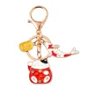 2021 Japan Anime Lucky Cat Fortune Schlüsselbund Schlüsselanhänger Auto für Frauen Tasche Pendent AA220318