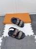 Детские сандалии черные хаки для мальчиков и девочек-дизайнеров жирных пляжных тапочек размер 21-28