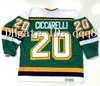 q888 Vintage Mike Modano Hockey Jersey DINO CICCARELLI Broten J.P. Parise Craig Hartsburg Brian Bellows JON CASEY Brett Hull Grün Weiß