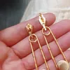 Boucles d'oreilles de créateurs pour femmes Gold Paper Clip Boucles d'oreilles pendantes Mode Hommes Dangle Boucle d'oreille Luxurys Hoops Bijoux V Goujons 925 Argent Or278e