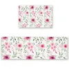 Carpets Spring Pink Flower White Kitchen Mat Home Floor Bathroom Indoor Doormat Anti-Slip Carpet Rug LongCarpets