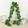 12 stks 2m kunstmatige opknoping wijnstok nep gebladerte groen huis tuin patio decoraties plant blad garande decor groene krans 78 inch