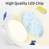 Oprąt LED Downlight Downlight Lampka Sufitowa Lampa 4W 6W Ciepłe białe 3000k Cool White 6500K Migotanie Wolne oszczędzanie energii