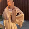 Vestidos casuais Ramadã Moda muçulmana cetim maxi para mulheres vestido hijab eid abaya dubai peru abayas islam caftan túmulo longue femme