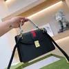 Italy Brand Classic Ophidia Handbags Shoulder Bags High Quality Genuine Leather Red Green Stripes Mini Chain Crossbody Bag Luxury Designer Vintage Women Bag 24CM