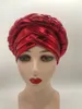 Ropa étnica Turbantes de trenzas africanas para mujeres Oro ya hecho Headties Turbante Aso Oke Auto Gele Head Wraps Nigerian Caps femeninosEthnic