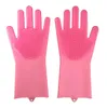 Dishwashing Cleaning Gloves Silicone Rubber Sponge Glove Household Scrubber Kitchen Clean Tools Dropshipping Kitchen