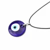 Collier avec pendentif en verre bleu œil du diable turc pour hommes et femmes, bijoux mauvais yeux, chaîne de clavicule, accessoires cadeaux, prix en vrac