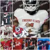 James Custom 2020 Fresno Jersey de futebol estadual NCAA College David Carr Davante Adams Jorge Reyna Jalen Cropper Zane Pope Jared Rice Kevin Atkins