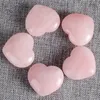 Arts and Crafts Healing Crystal Natural Rose Quartz Love Heart Stone Chakra Reiki B0826