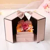 Party Supplies Pink Double Door Soap Rose Gift Box Immortal Flower Creative Christmas Valentine's Day Gift Female Lipstick Presentlåda