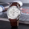 Tianjia – montre à Quartz pour hommes d'affaires, mode européenne et américaine, trois yeux, affichage du deuxième calendrier, boucle de ceinture