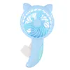 Cat Hand Press Fan Summer Party Party Compleing Air Complemans Manual Fans Wireless Fan محمولة مروحة يدويًا