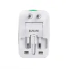 US to EU Europe & Universal AC Power Plug Worldwide Travel Adapter Converter 100-240V with Package
