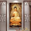 Golden Buda Canvas Art Religion Pinturas modernas e impressões de impressão de arte de parede para decoração de sala de estar em casa Cuadros