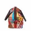 Avondtassen vrouwen echte lederen bloemen shell tas ontwerper handgemaakt patchwork echte geweven messenger handtas hoge luxe 2022evening